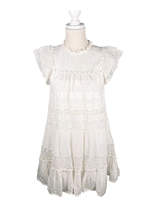 Ulla Johnson Dresses & Skirts - Ulla Johnson Octavia Dress Cowrie Lace Pintuck Mini Dress Size 4 Ivory